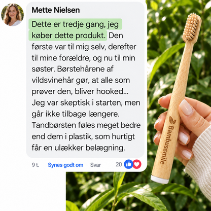 Bambusmile Naturlig Tandbørste (4-pak)