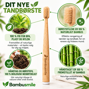 Bambusmile Naturlig Tandbørste (4-pak)