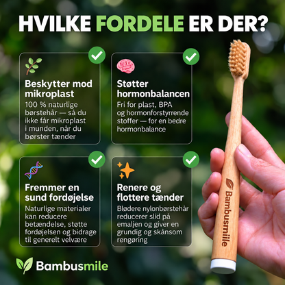 Bambusmile Naturlig Tandbørste (4-pak)