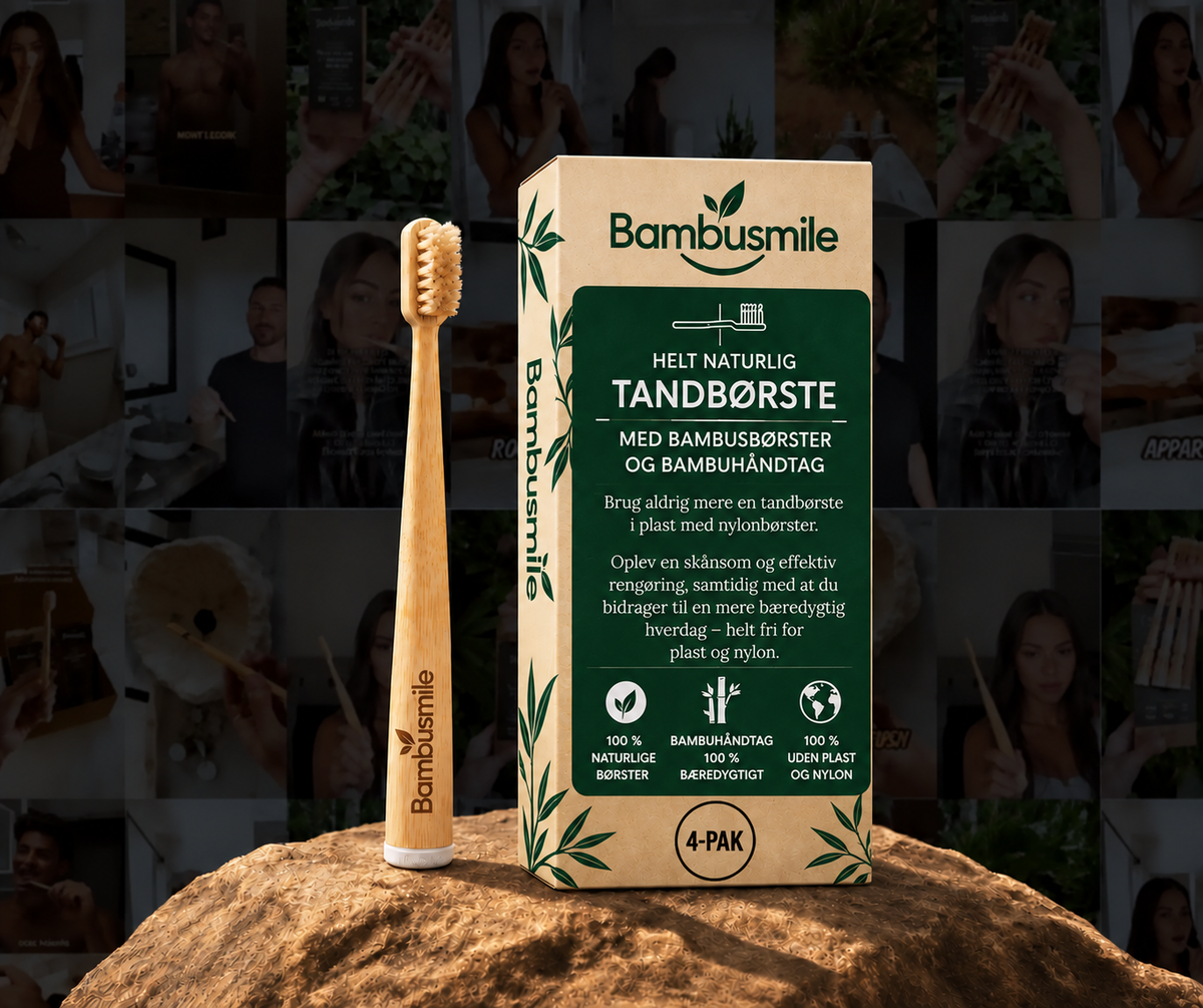 Bambusmile Naturlig Tandbørste (4-pak)
